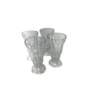 Set Of 4 Glass Ice Cream Sundae Dessert Cups Serve & Impress With Classic Style